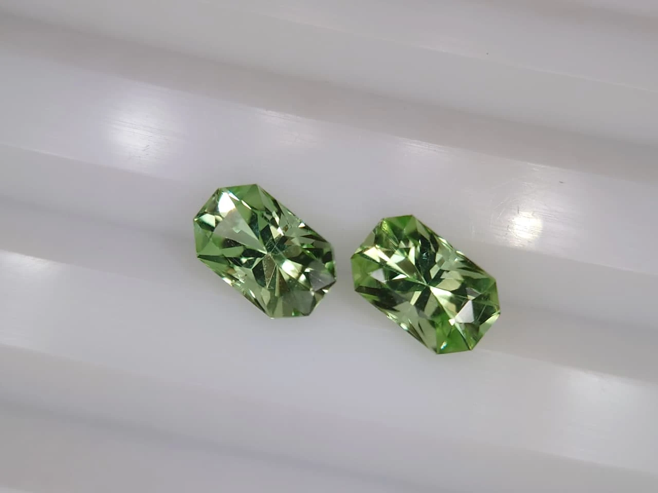2.3ct Natural Peridot Pair from Pakistan — view 2
